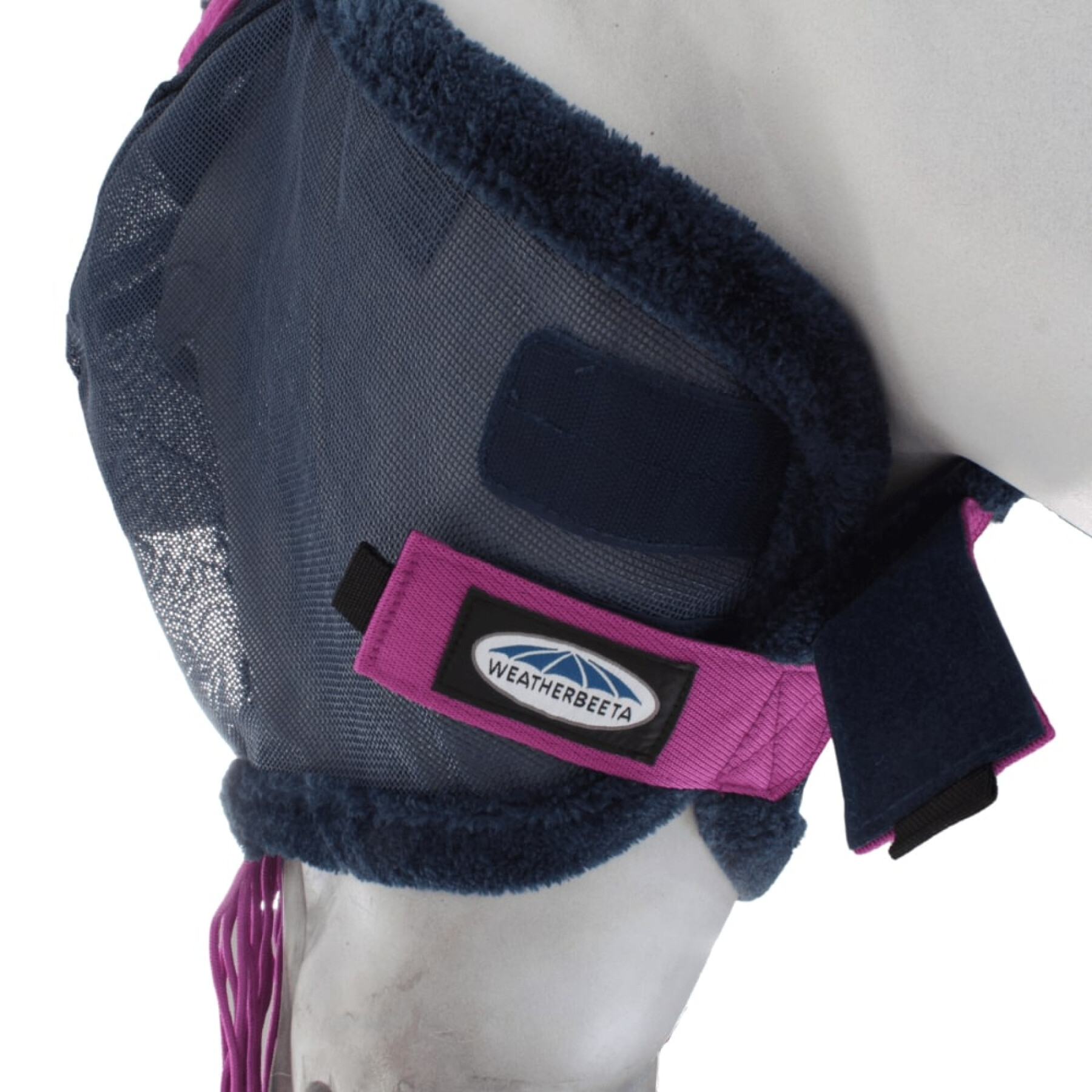 Paardenvliegenmasker van duurzaam gaas met oorbescherming en kwastjes Weatherbeeta Comfitec Deluxe