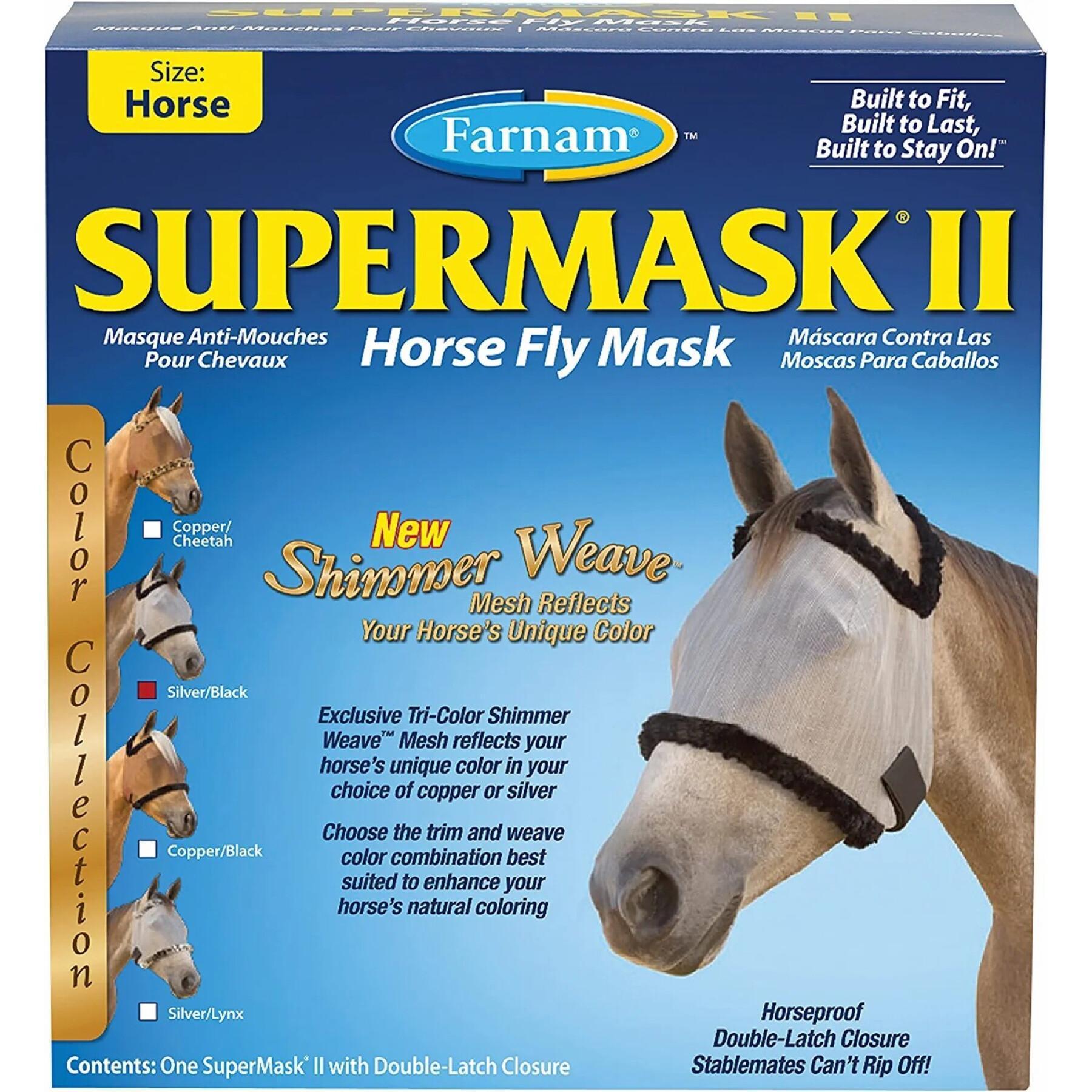 Anti-Vliegenmasker voor paarden zonder oren Farnam Supermask Foal foal/pony