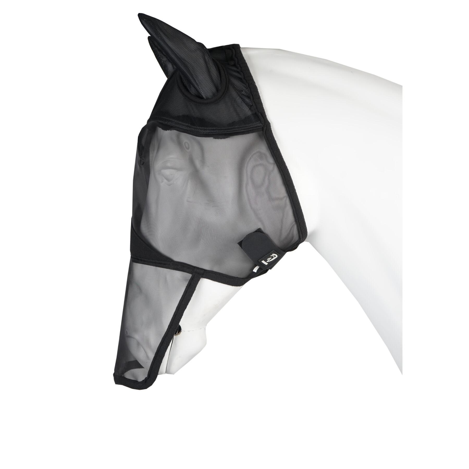 Anti-Vliegenmasker voor paarden met uv-bescherming voor oren en neus Horka