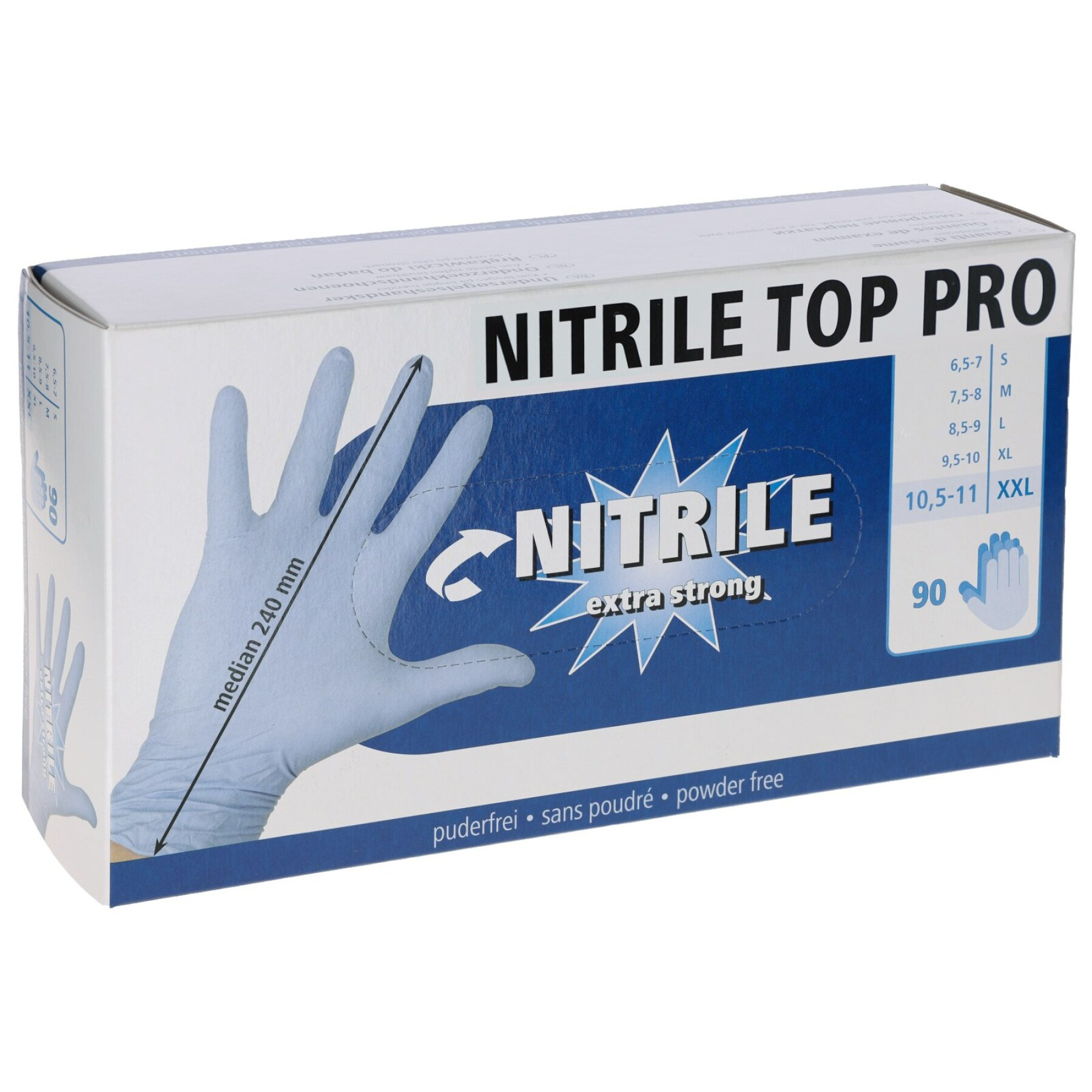 Nitril handschoenen voor eenmalig gebruik Kerbl Top Pro (x90)