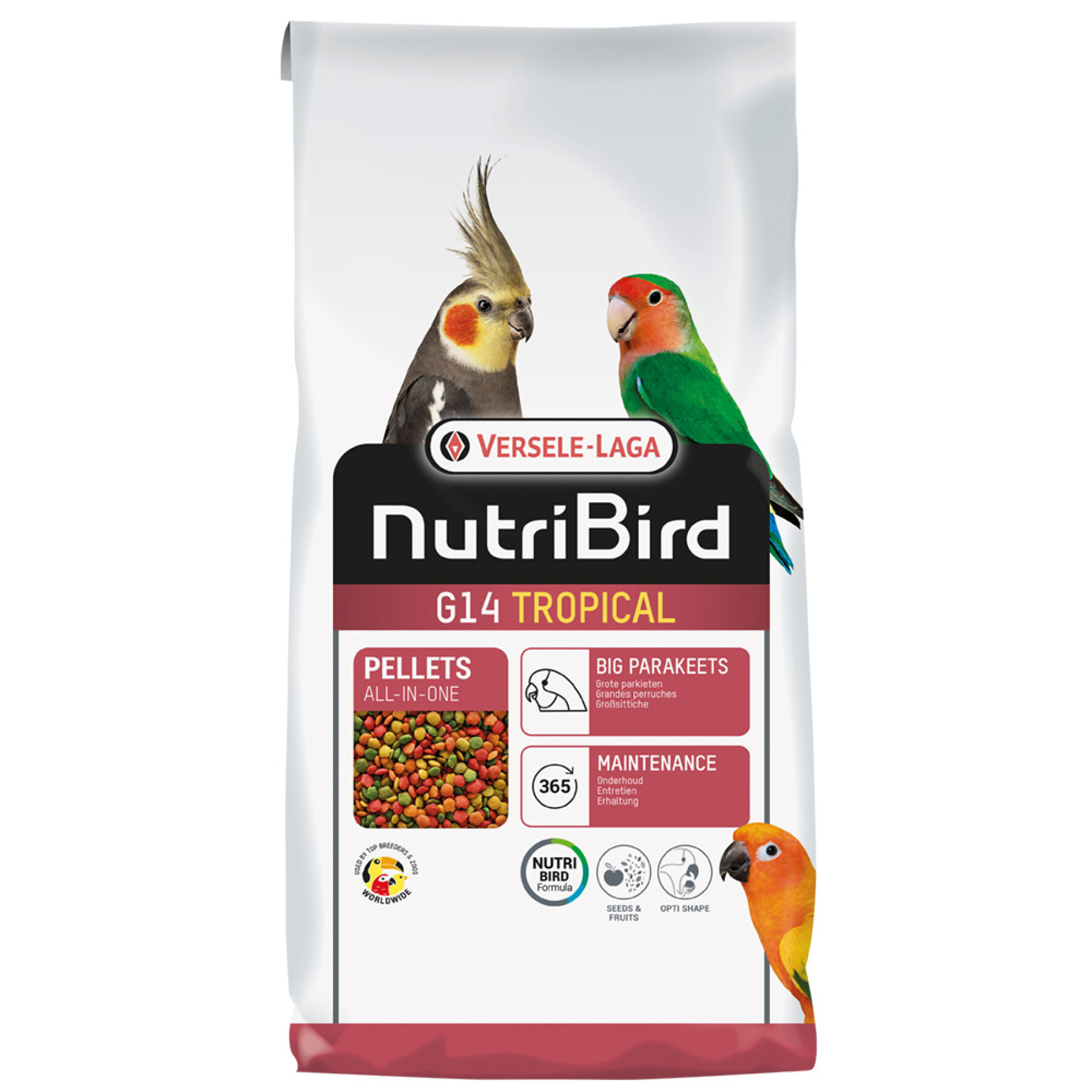 Voedingssupplement voor vogels Nobby Pet Nutribird G14 Tropical 10 kg