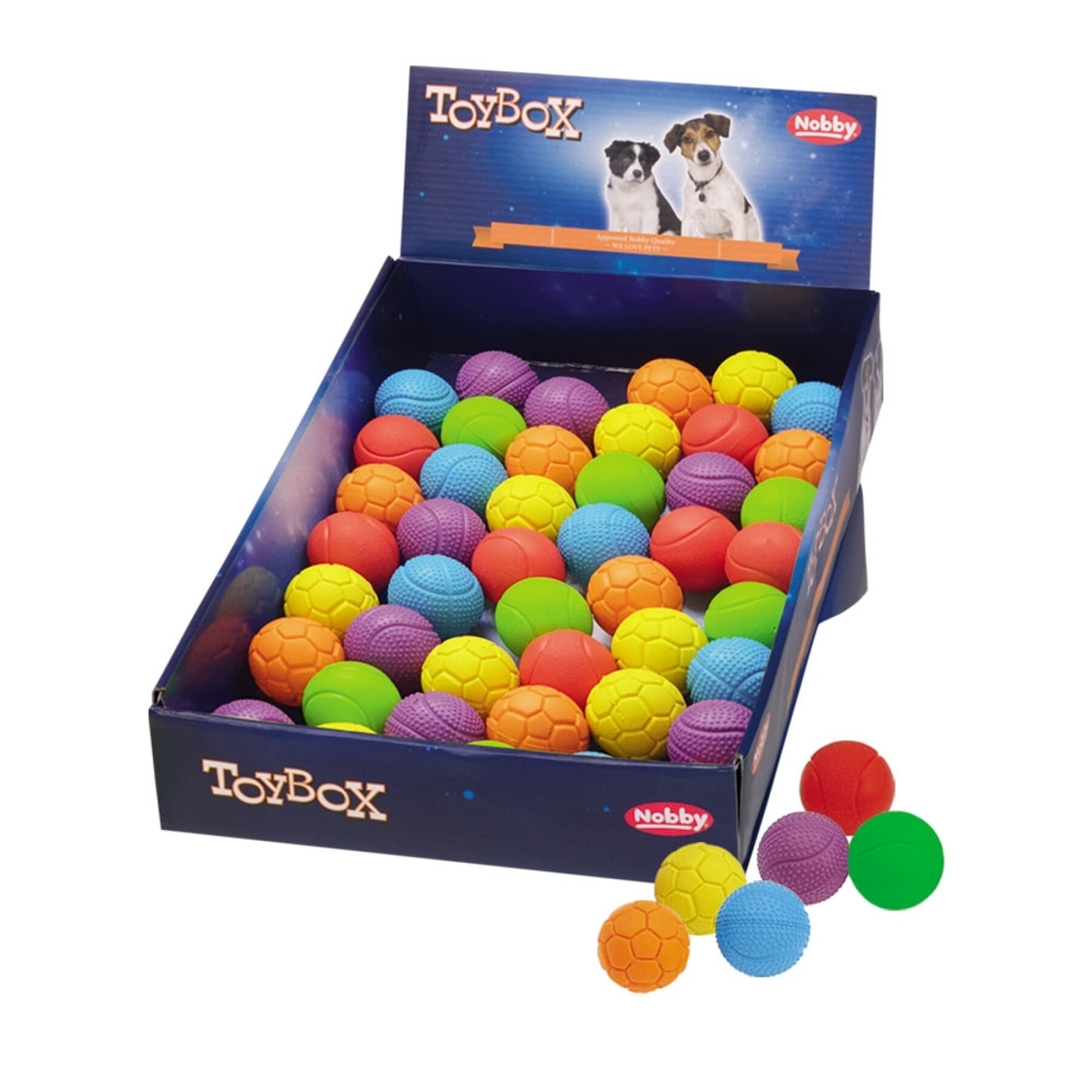Rubber ballen voor honden Nobby Pet (x45)