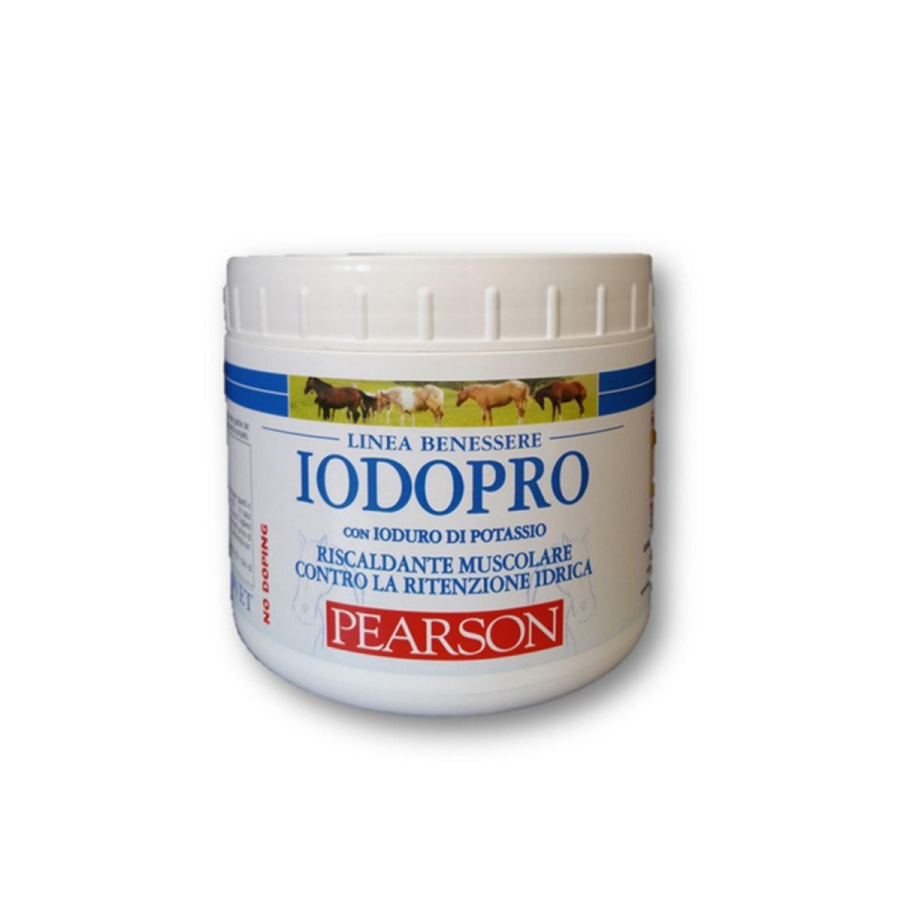 Pak van 12 verfrissende gels voor paarden Tattini Iodopro Pomata 500 ml