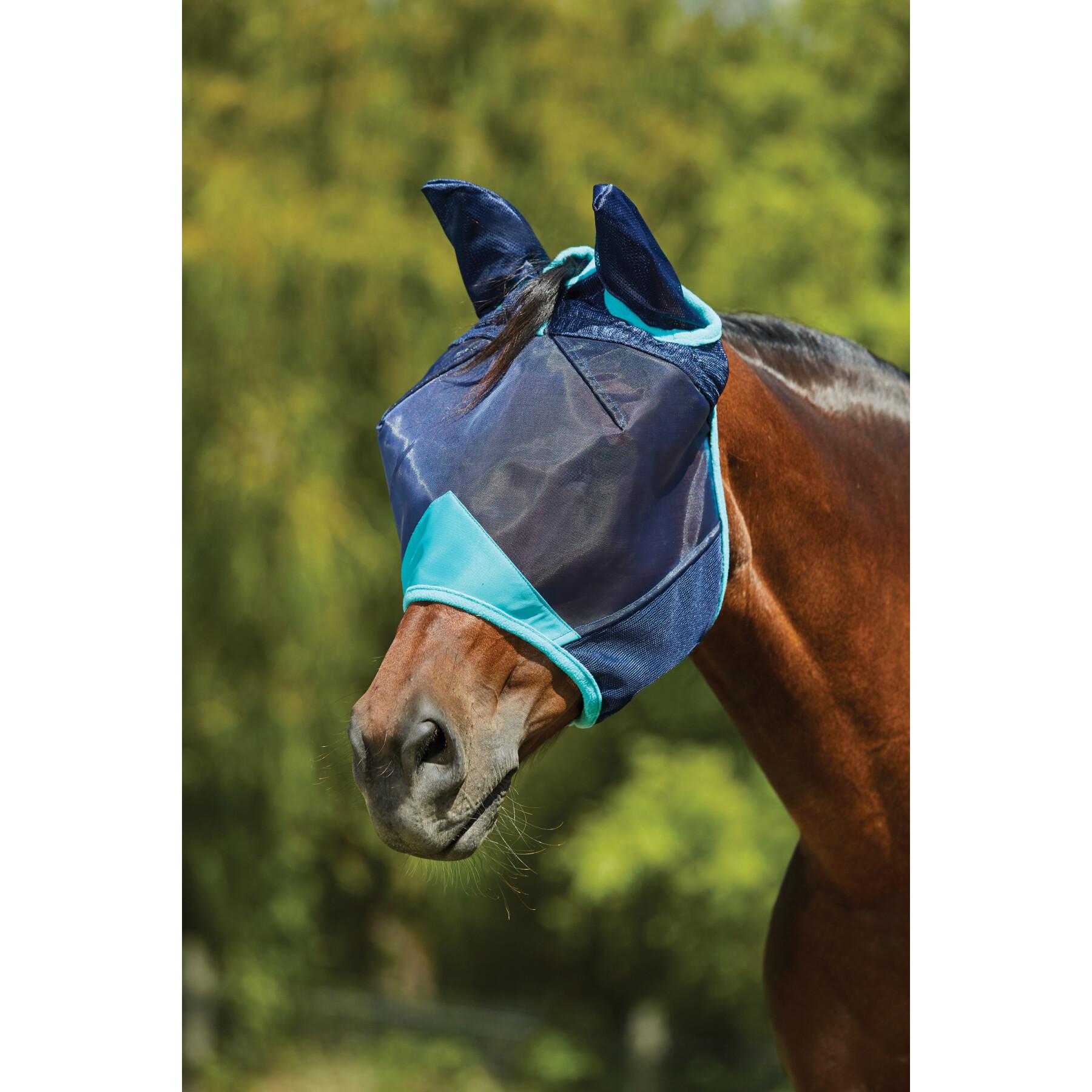 Anti-vliegenmasker voor paarden Weatherbeeta en maille fine avec une couverture oreilles Comfitec Deluxe