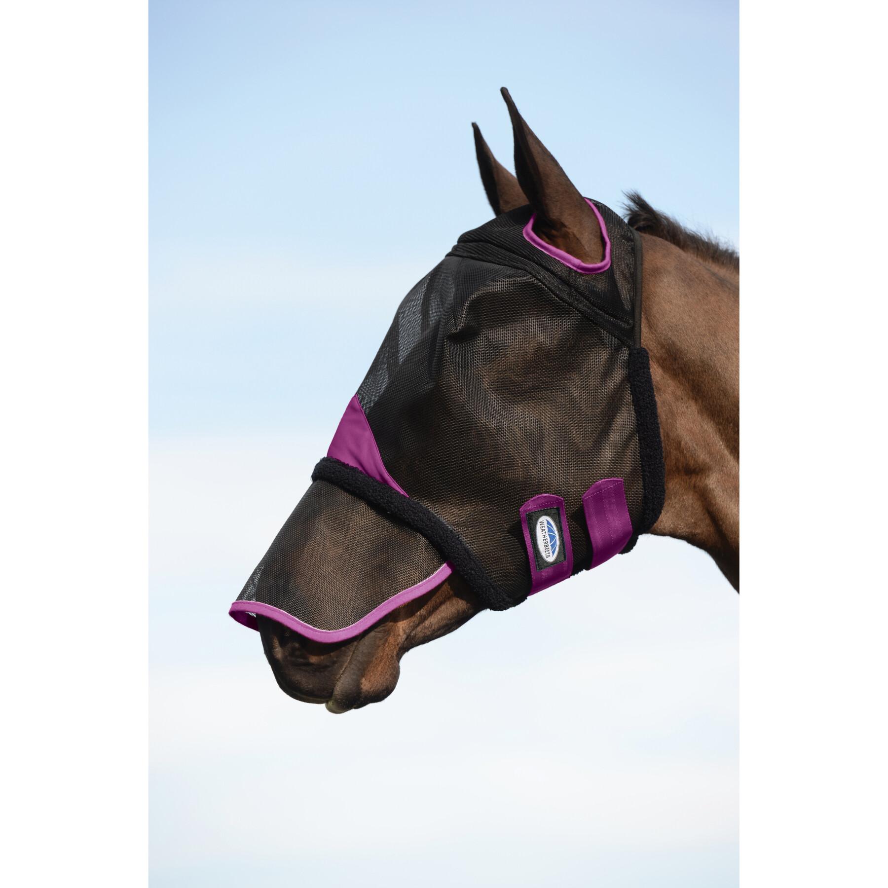 Paardenvliegenmasker van duurzaam gaas met neusbescherming Weatherbeeta Comfitec Deluxe