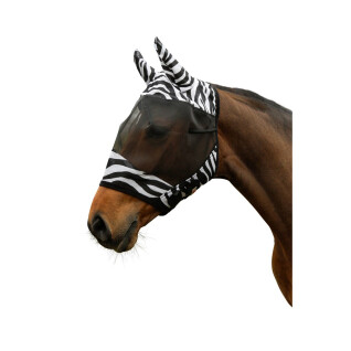 Paardenvliegenmasker met oorbescherming Covalliero Zebra