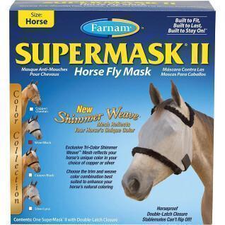 Anti-Vliegenmasker voor paarden met oren Farnam Supermask II Xl XL