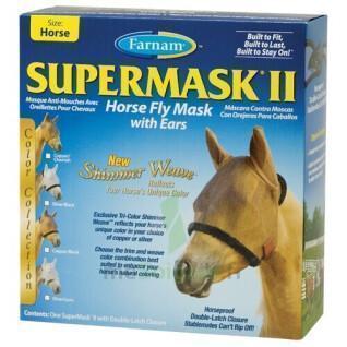 Anti-Vliegenmasker voor paarden met oren Farnam Supermask II Horse Horse