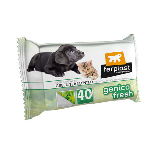 Reinigingsdoekjes voor honden en katten thee Ferplast Genico Fresh (x40)
