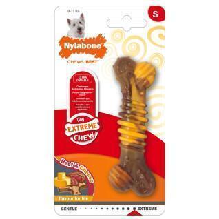 Hondenspeelgoed Nylabone Extreme Chew - Texture Bone Steak And Cheese XL