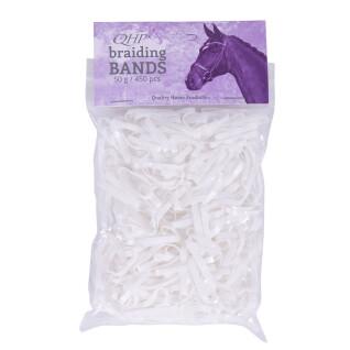 brede elastiekjes voor paarden om in rubber te vlechten QHP