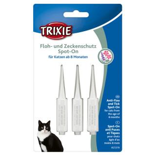 Set van 6 sets van 3 pipetten tegen vlooien en teken voor katten Trixie Spot-On