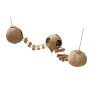 Knaagdierenopvang Ebi Coconut avec échelle et corde Globehouse